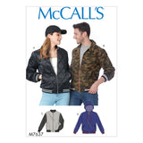 McCalls Patterns M7637 XN Misses and Mens Bomber Jackets, Size XLXXL3XL