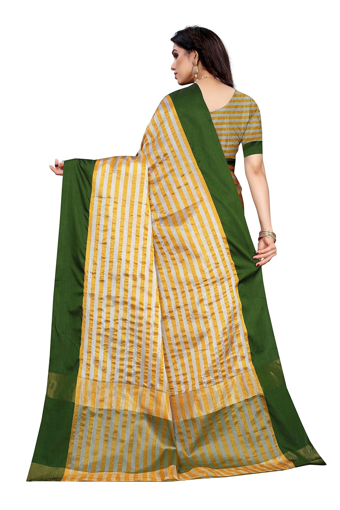 Anni Designer Women'S Silk Zari Saree With Blouse Piece (Anwesh Green_Anni_Green),Green,Free,Silk,Printed,With Blouse Piece