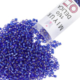Miyuki Delica Seed Beads - Size 11/0 (1.6 mm), DB0047, Silver Lined Cobalt, 7.2 g, Approx. 1440 Beads, Made in Japan