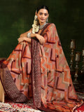 Libas Women'S Poly Chiffon Saree (16145_Rust)