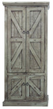 American Heartland Rustic Double Door Pantry, Rustic Light Blue