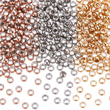 UNICRAFTALE About 360pcs 3 Colors Stainless Steel Spacer Beads Rondelle Beads Smooth Metal Beads for Jewelry Making 0.8mm Hole