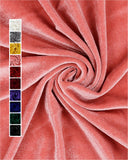 HOTGODEN Stretch Velvet Fabric by The Yard: Pink 63 Wide 2 Yards 95% Polyester 5% Spandex Velvet Fabric for DIY Sewing, Upholste