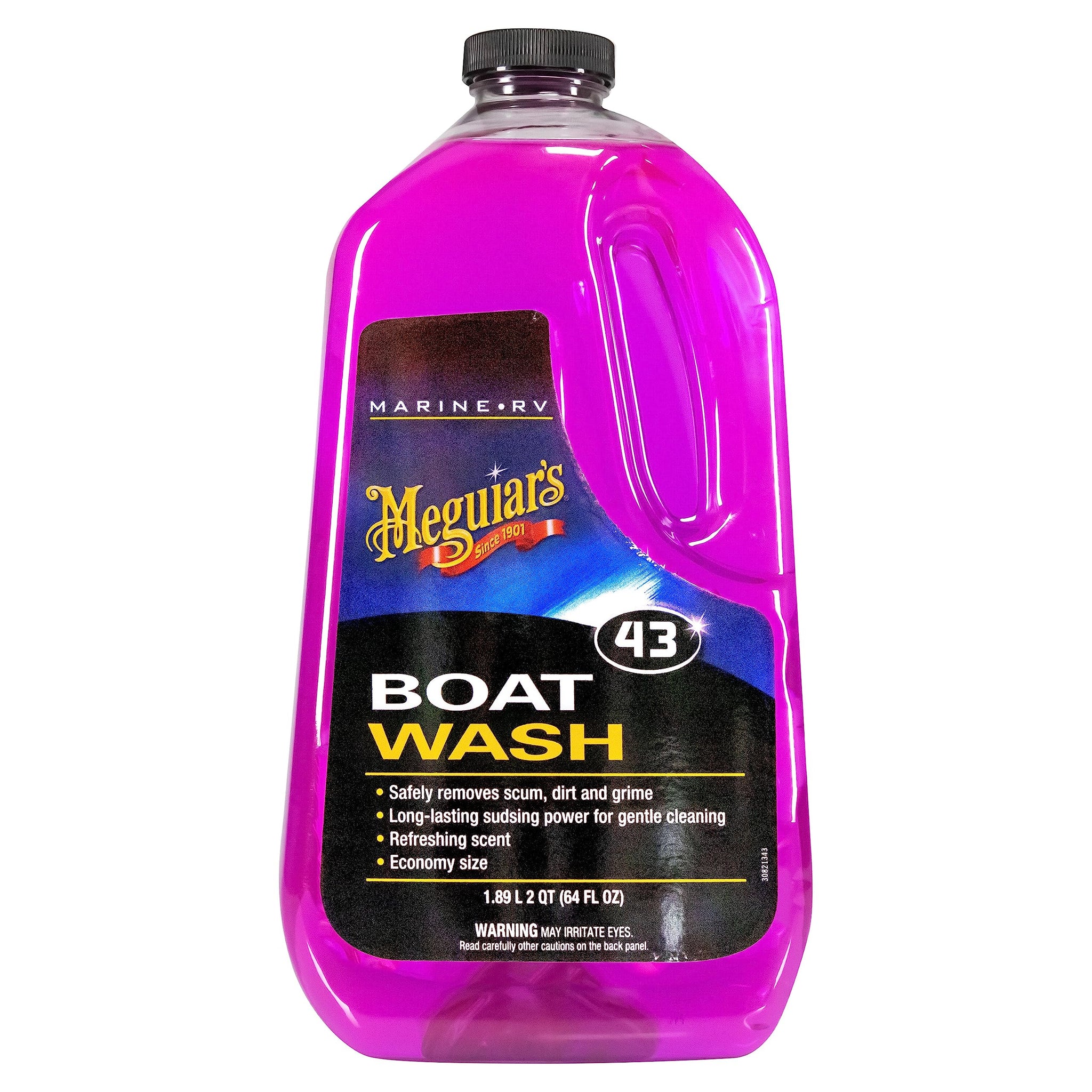 Meguiars M4364 Marine/Rv Boat Wash, 64 Fluid Ounces, Purple, 3.2 X 10.2 X 5.4 Inches