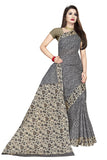 Tamaira Fashion Womens Plain Weave Pure Cotton Saree Without Blouse Piece (Ab16_Grey)