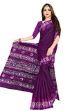 Tamaira Fashion Womens Plain Weave Pure Cotton Saree Without Blouse Piece(1920_Purple)