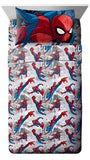 Jay Franco Marvel Spiderman Burst Full Sheet Set - 4 Piece Set Super Soft and Cozy Kids Bedding - Fade Resistant Microfiber Sheets (Official Marvel Product)-New