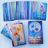 GZXINKE Blossoms of Wisdom Oracle Deck, Flower Oracle Cards for Beginners, Psychological Insight, Nature Oracle, Healing, Growth