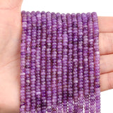 BONNY BOXX 1 Strand (150PCs) Natural 2 * 4mm Amethyst Rondelle Beads, Natural Abacus Disk Stone Beads Loose Spacer Gemstone for 