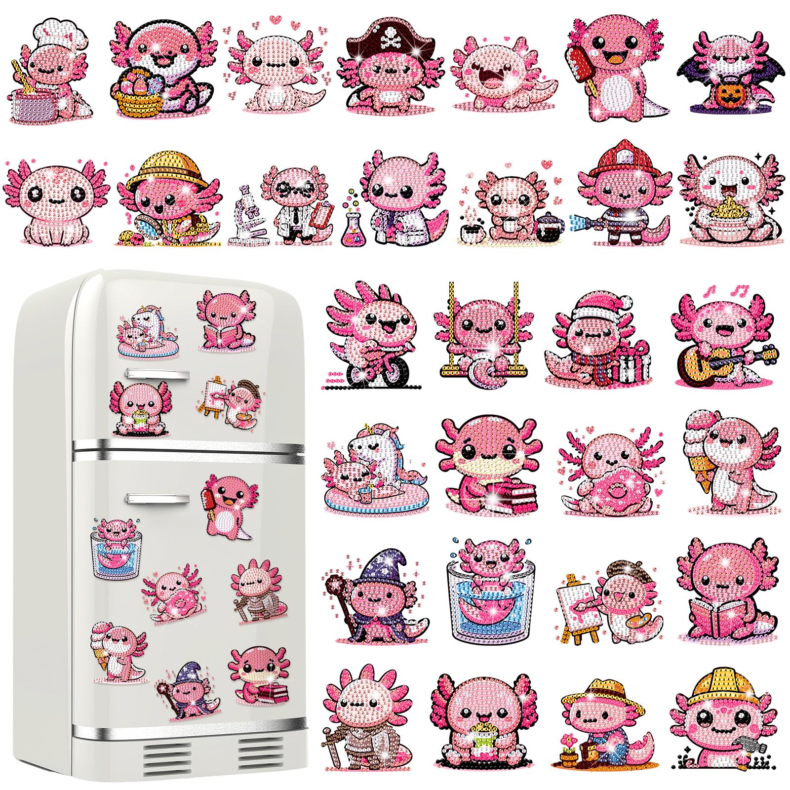 Xuhal 30 Pcs Travel Diamond Painting Magnets Adventure Awaits Diamond Art Magnet Kits for Adults 5d Rhinestone Travel Bon Voyage