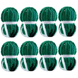 MABOZOO Tie Dye Chunky Yarn for Crocheting 8 Pack,Green,Black,White Fluffy Jumbo Chenille Yarn,Soft Plush Yarn Bulky,Giant Thick