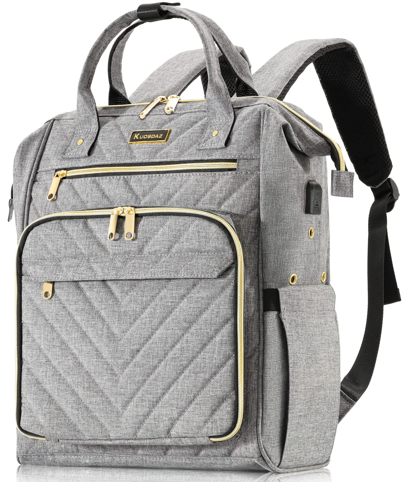 Kuosdaz Knitting Bag Backpack, Crochet Bag Tote with USB Charging Port, Yarn Storage Organizer, Christmas Gifts Crochet Lovers G