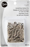 Dritz 3031 Curved Basting Safety Pins, Size 2, NickelPlated Brass (75Count)