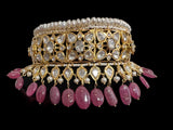BR310 Bridal jadavi lacha , satlada in moissanite and emeralds ( SHIPS IN 5 WEEKS )