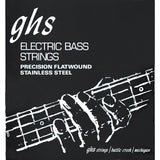 GHS Strings M3050 4-String Bass Precision Flats, Stainless Steel Flatwound Bass Strings, 38 Winding, Medium (45-105)