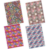 Craftangles Decoupage Paper Pack Colourful Ethnic Mandalas (A4) 4 Sheets