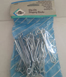 Graber 3Inch Slip On Drapery Hooks with 1/8Inch Drop. 14 Hooks per Bag