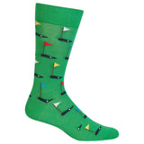 Hot Sox MenS Golf Crew Sock, Kelly, Shoe: 1013