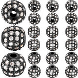 20 Pieces 8 mm Zirconia Cubic Beads, Round Rhinestone Bracelet Spacer Charms,Crystal Zirconia Stones, Ball Beads for Jewelry Mak