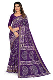 TAMAIRA FASHION Womens Plain Weave Pure Cotton Saree Without Blouse Piece(2476_Purple)