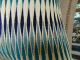 Plutus Brands Plutus Thames River Cobalt Handmade Throw Pillow, 12 X 25, Navy/Blue/White