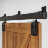 SMARTSTANDARD 5FT Box Rail Hardware - Exterior Barn Door Hardware Kit,Sliding Barn Door Hardware,Heavy Duty Wall Mount Kit,Fit I