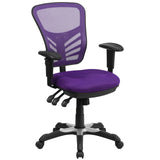 Flash Furniture Nicholas Mid-Back Swivel Office and Gaming Chair, Ergonomic Mesh Office Chair with Adjustable Lumbar Support and
