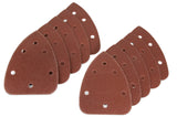 WEN 6301SP240 Detailing Palm Sander 240-Grit Hook & Loop Sandpaper (10 Pack)