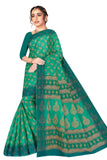 TAMAIRA FASHION Womens Plain Weave Pure Cotton Saree Without Blouse Piece(AB35_Seagreen)