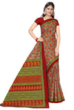 Tamaira Fashion Womens Plain Weave Pure Cotton Saree Without Blouse Piece(1354_Beige&Maroon)