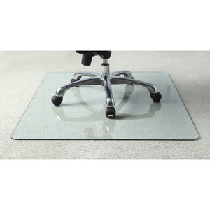 Lorell Tempered Glass Chairmat Chair Mat, 60, Clear