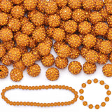150 Pcs Golden Rhinestone Beads for Jewelry Making, Sparkle Crystal Clay Christmas for Bracelet Baseball Necklace Earring Crafti