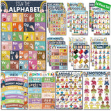 YIYDONG 24 Boho American Sign Language Posters for Kids, Sign Language for Babies & Toddlers, ABC Sign Language Flash Cards, ASL