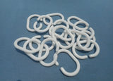 Cbadni Decor Curtain Plastic Ring /Hook (White) for Shower/Bathroom Pack of 16