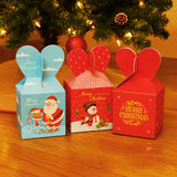 10 pcs Gift Fruit Treat Candy Gifts Box for Wedding Xmas Presents Sweets Christmas Festival PartyChristmas Folding Apple Cartoon