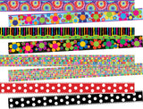 Barker Creek DoubleSided Border Set of 4, in The Groove, Multicolor 4Pack Includes TieDye, Neon, Retro, Dots, 35 of 3 Wide 