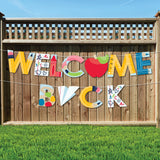 Big Dot of Happiness Back to School Large First Day of School Classroom Decorations Welcome Back Outdoor Letter Banner