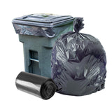 Plasticplace 95-96 Gallon Garbage Can Liners, 1.2 Mil, Black Heavy Duty Trash Bags, Rolls, 61x 68(50 Count)