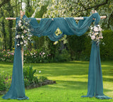 Warm Home Designs XXL Wedding Arch Draping Fabric Bundle Has 2 360 Inch (30 FT; 10 Yards) Scarves in Dusty Blue Fabric for Weddi