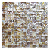 Art3d Mother of Pearl Backsplash Wall Tile in Natural Polychromy, Tile 11.8 x 11.8In Pack of 6(Brown)