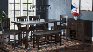 Jofran Inc. American Rustics Upholstered Counter Bench