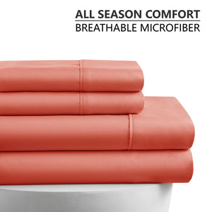 American Home Collection 3 Piece Twin XL Sheet Set - 16-Inch Deep Pocket - College Dorm Essentials - Ultra Soft Microfiber, Brea