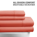 American Home Collection 3 Piece Twin XL Sheet Set - 16-Inch Deep Pocket - College Dorm Essentials - Ultra Soft Microfiber, Brea