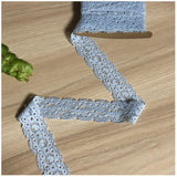 Yachirobi Lace Trim, 1.1 inch x 10 Yards Long Light SkyBlue lace Ribbon, 2.8 cm Elastic lace Ribbon for Jeans Sewing, DIY Dream 