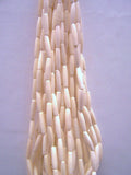 Genuine Natural Bone or Horn Handmade Hairpipe Beads (1-inch / 100 Pieces) (White)