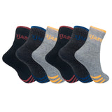 Xjarvis All-Season Ankle Sports Socks | High Cushioning Arch Support Breathable Cotton | Odor-Free Moisture-Wicking | Men & Women | Free Size (Black/Dark Grey/Grey) Pack 0F 6,Pack of 6,,B0BD8XTS4W