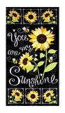 Timeless Treasures You Are My Sunshine Sunflower Chalkboard 23.5 Panel Black, Fabric by the Yard