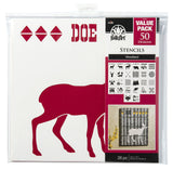 FolkArt Die Cut Paper, Woodland Stencil Value Pack, 12 x 12Inch (Pack of 26), 12 x 12