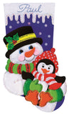 Tobin Snowman & Penguin Felt Stocking Kit, 18Inch Long, Multicolored