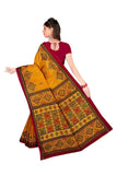 Tamaira Fashion Womens Plain Cotton Saree (1456Nobp_Mustard)